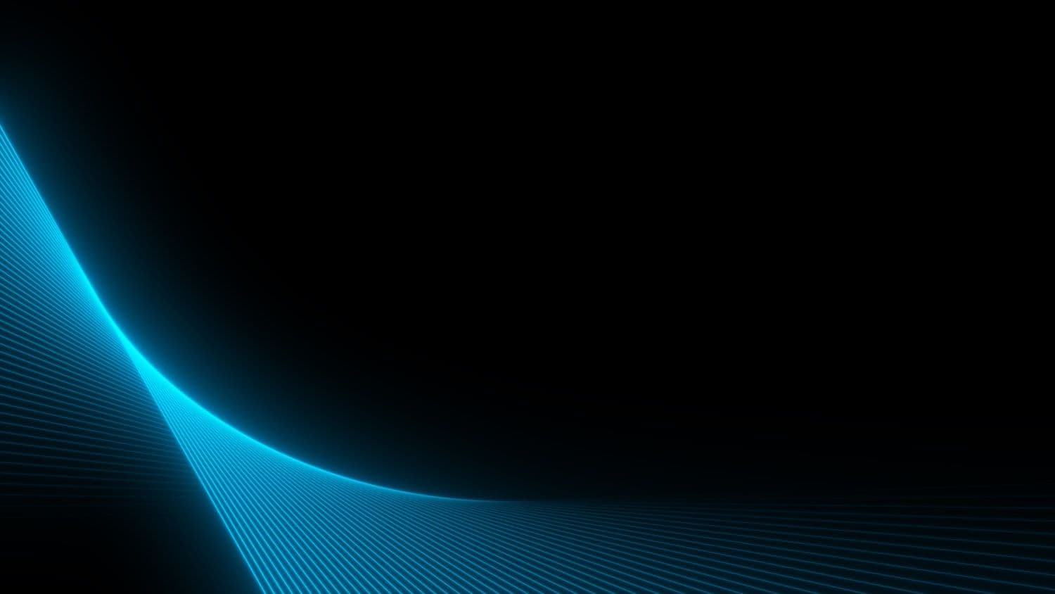 Abstract glowing blue light streams curving through darkness, evoking an AI agent moving through a five-stage lead-generation funnel.